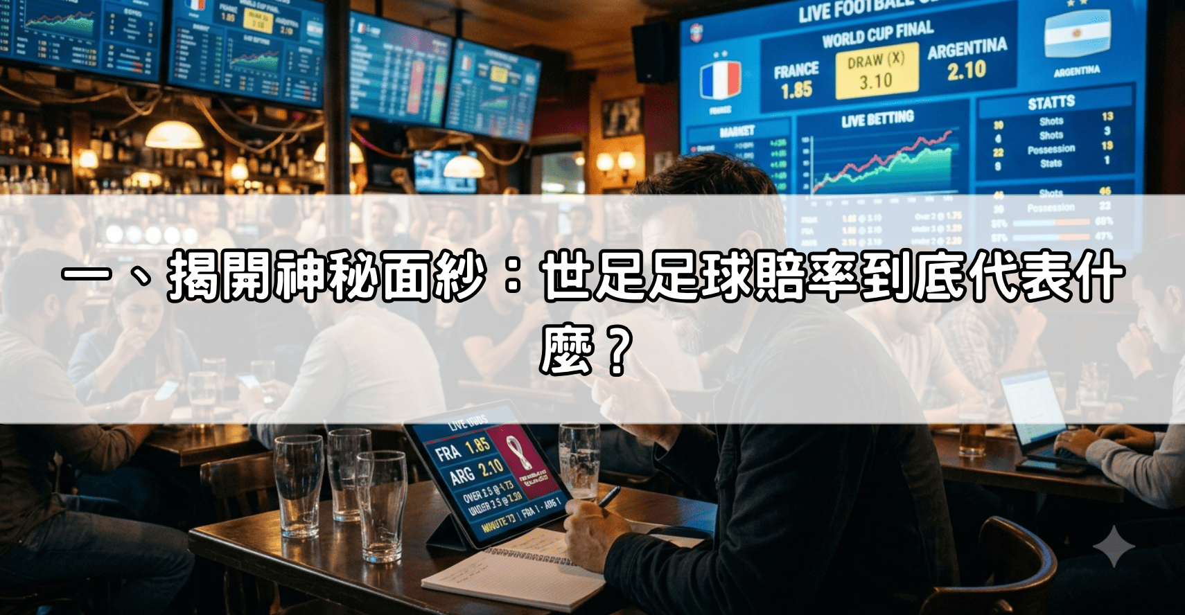 一、揭開神秘面紗:世足足球賠率到底代表什麼?